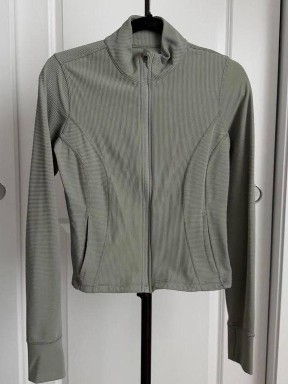 Women’s Light Sage Zip-Up Jacket